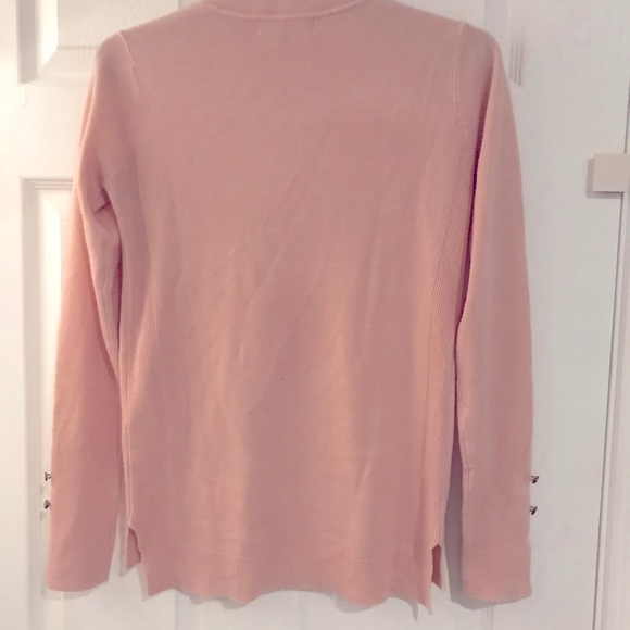 Primark Pink Pullover Sweater with button shoulder and cuffs, size small - Picture 2 of 4